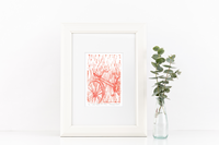 framed-orange-bike-linocut
