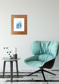 blue-bike-linocut-with-blue-chair