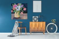 Marnie Joy Erickson It's Been A While Since I've Seen Dana Modern Floral Blue Room