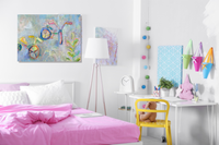 Marnie Joy Erickson Still Joy At Every Turn Whimsical Bike Painting Colourful Girls Room