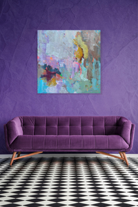 Marnie Joy Erickson Into Joy Painting Purple Velvet Sofa