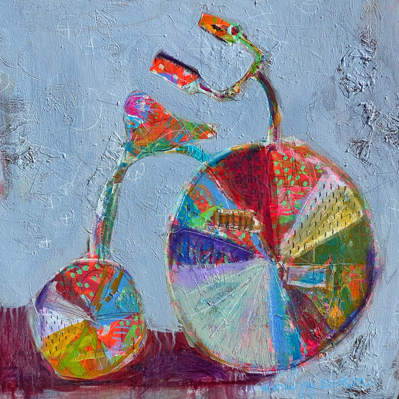 Marnie Joy Erickson Life Cycle Abstract Bike Painting