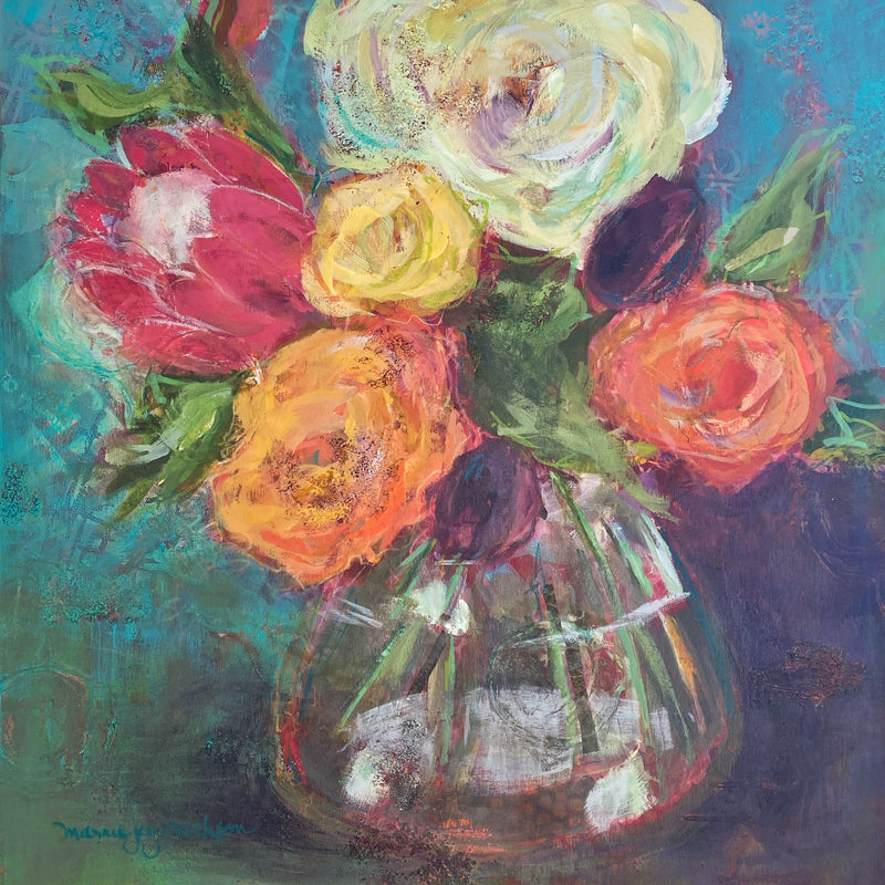 Marnie Joy Erickson Relentlessly Kind Modern Floral Painting