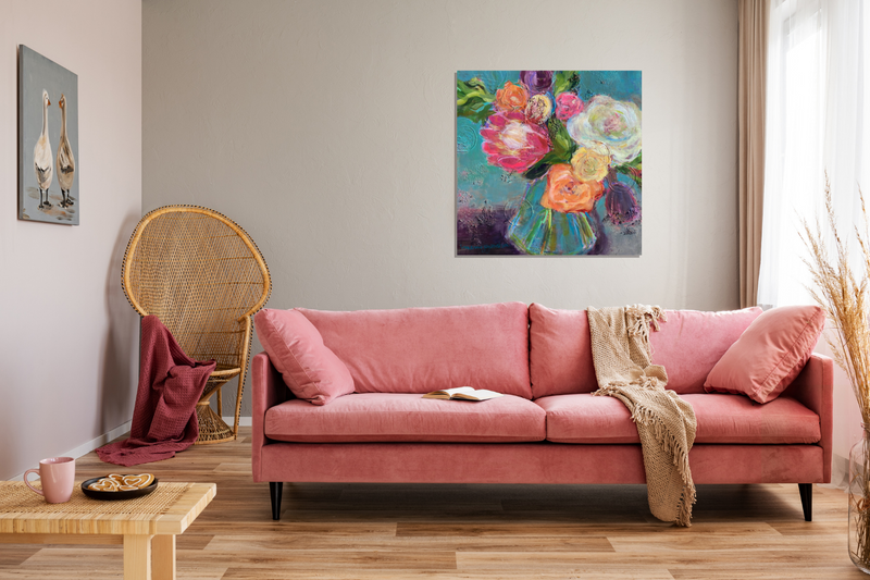 Marnie Joy Erickson Chosen Modern Floral Painting Living Room Boho