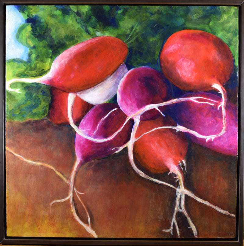 red and magenta radishes from San Miguel de Allende Marnie Joy Erickson